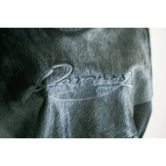 Vintage Davoucci Knit Cow Skin Patchwork Long Sleeve Pullover L - Picture 7 of 12